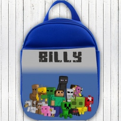 Blue Personalised Minecraft Lunch Bag